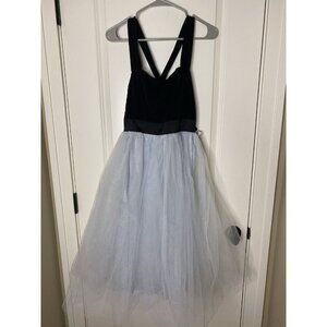 Teeze Me Tulle Midi Dress Black & Silver Balletcore Fairycore 5/6 Homecoming